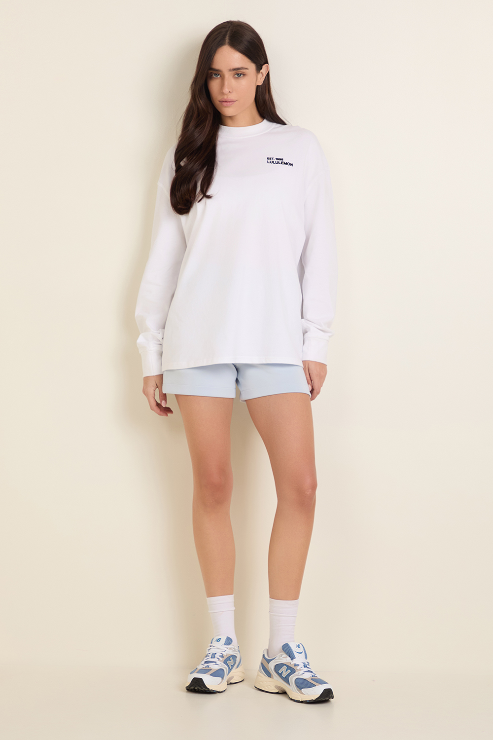 Heavyweight Cotton Crewneck Long-Sleeve Shirt